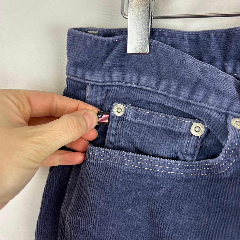 RALPH LAUREN Polo Jeans‎ Co. Vintage Corduroy Bootcut Pants Blue Women's 10 - Picture 3 of 5